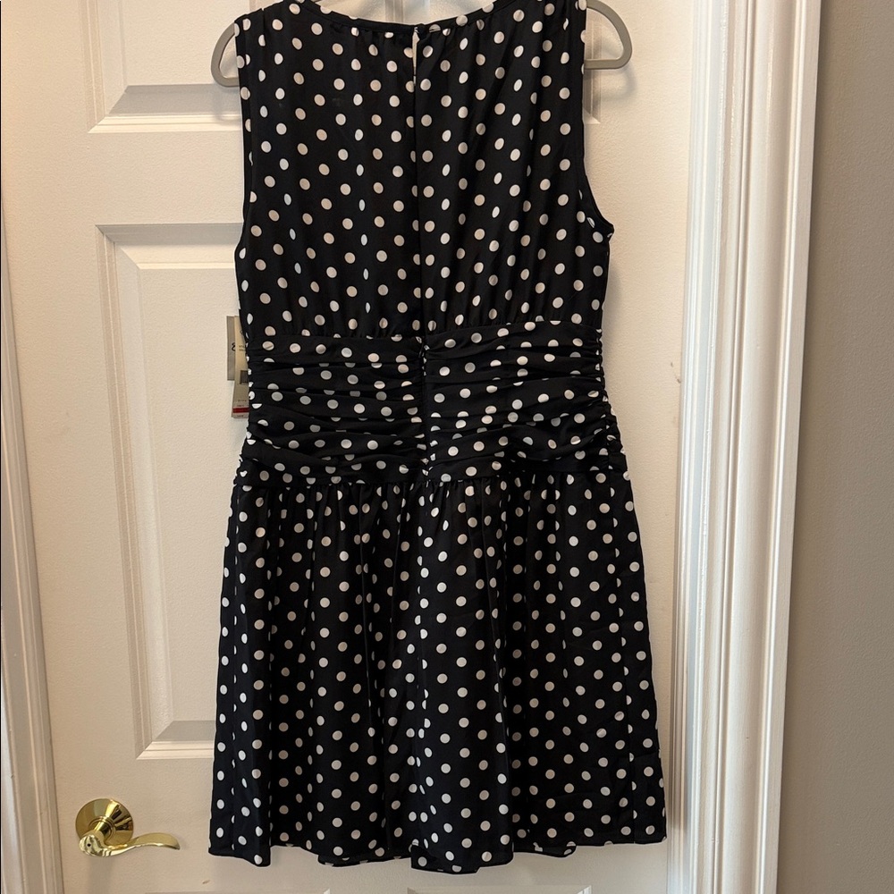 Eliza J Black and White Polka Dot Mini Dress - Picture 3 of 5